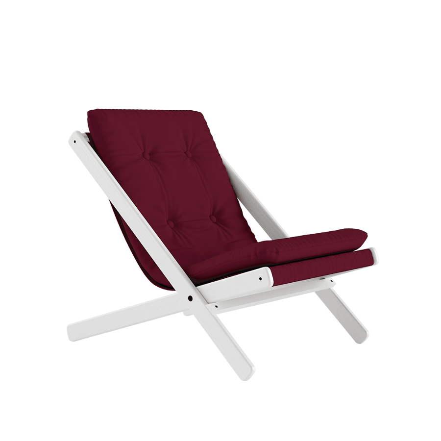 Karup Design Boogie Liegestuhl: 205 White lacquered - 710 Bordeaux--29