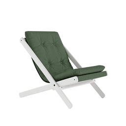 Karup Design Boogie Liegestuhl: 205 White lacquered - 756 Olive Green--37