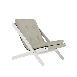 Karup Design Boogie Liegestuhl: 205 White lacquered - 914 Linen--41