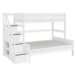 Lifetime Family Bunkbed With Stepladder - Etagenbett Mit Treppe: White--1