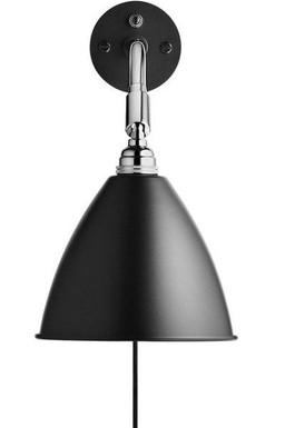 GUBI BL1 TABLE LAMP - CHROME BASE - BLACK SEMI MATT--1