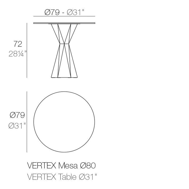 Vondom Vertex Table Ø80 Hpl--2