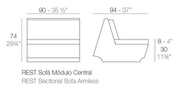 Vondom Rest Sofa Armless--1