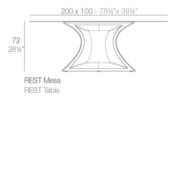 Vondom Rest Table 200X100X72--2