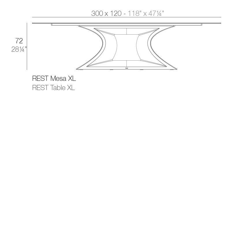 Vondom Rest Table Xl 300X120X72--3
