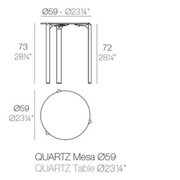 Vondom Quartz Dinning Table Ø59--4