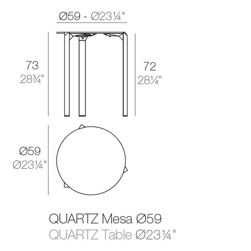 Vondom Quartz Dinning Table Ø59--4