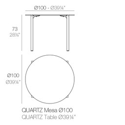 Vondom Quartz Dinning Table Ø100--3