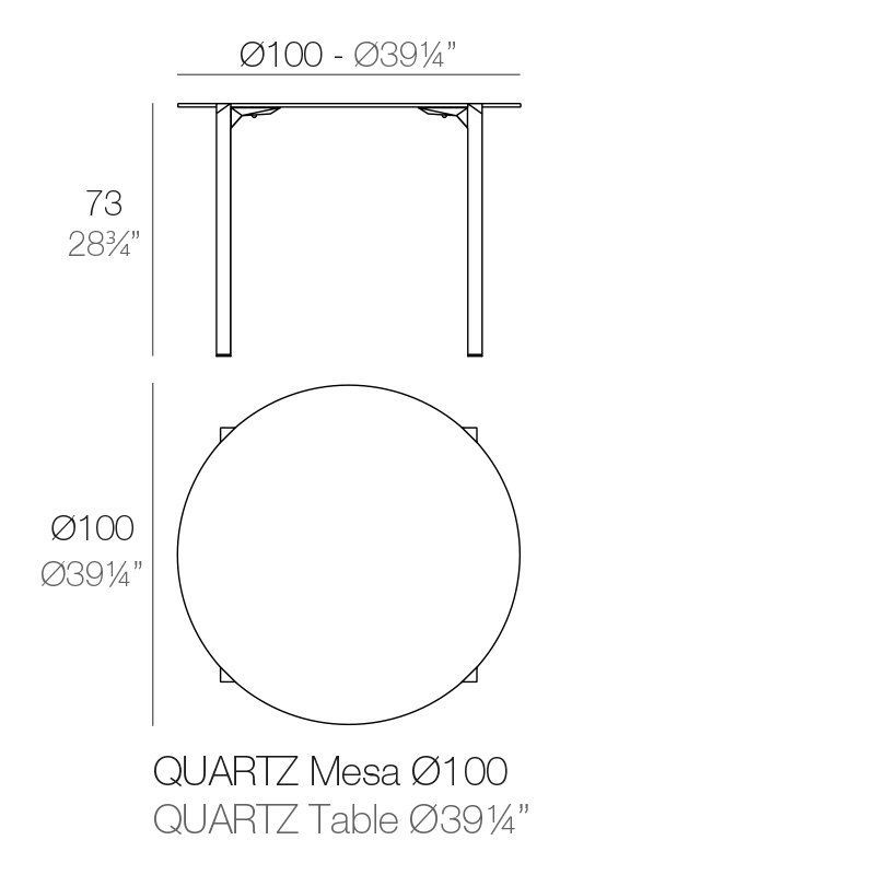Vondom Quartz Dinning Table Ø100--3