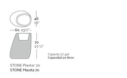 Vondom Stone Planter 60X46X70--1