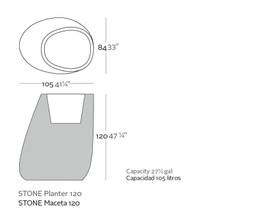 Vondom Stone Planter 105X84X120--2