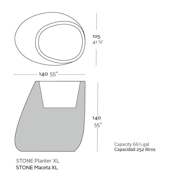 Vondom Stone Planter 140X105X140--1