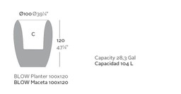 Vondom Blow Planter 100X100X120--38