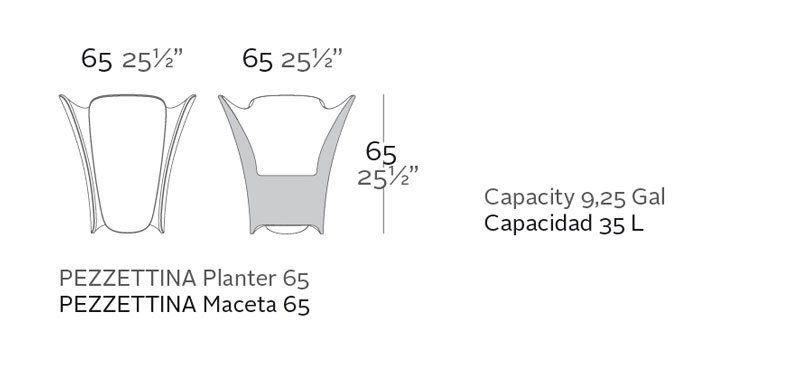 Vondom Pezzettina Planter 65X65X65--40