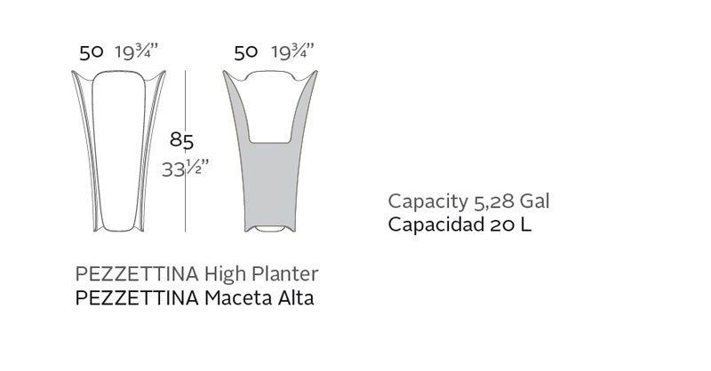 Vondom Pezzettina Planter 50X50X85--40