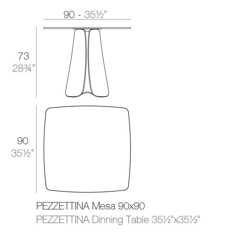 Vondom Pezzettina Table 90X90X73  - --25