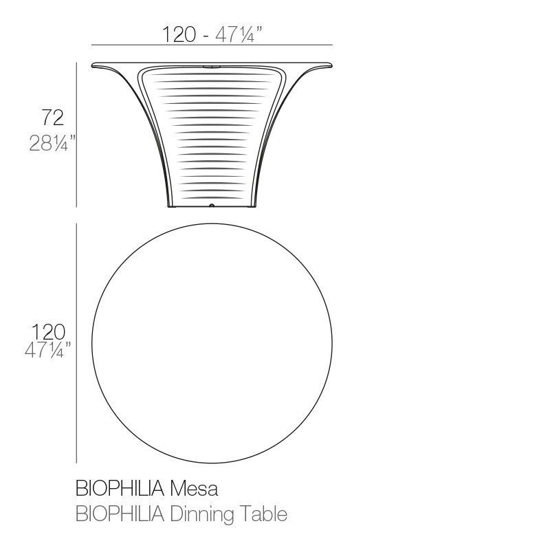 Vondom Biophilia Table Ø120X72--2