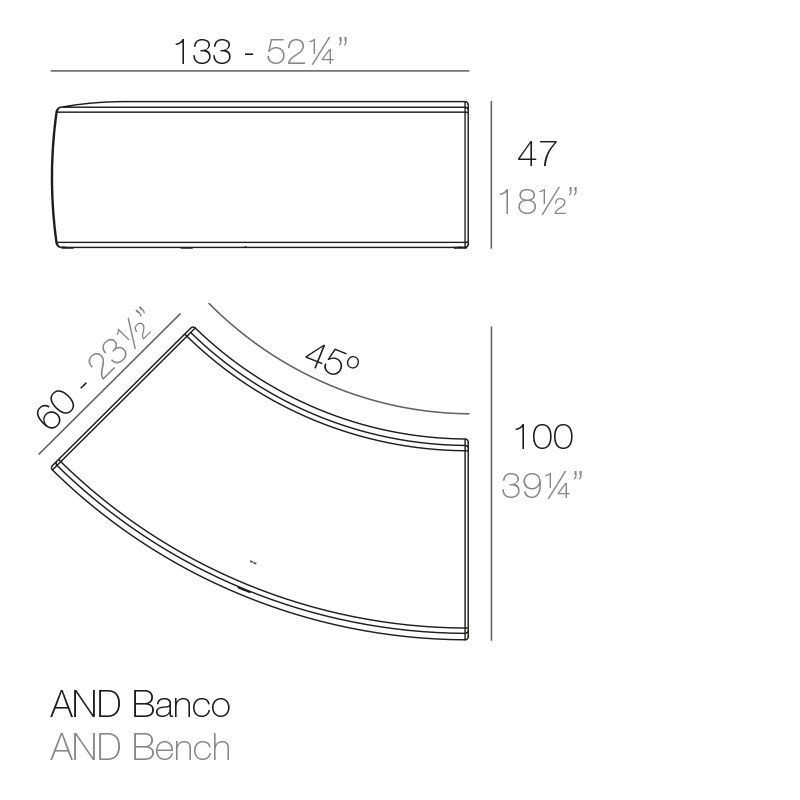 Vondom And Bench 133X65X45--2