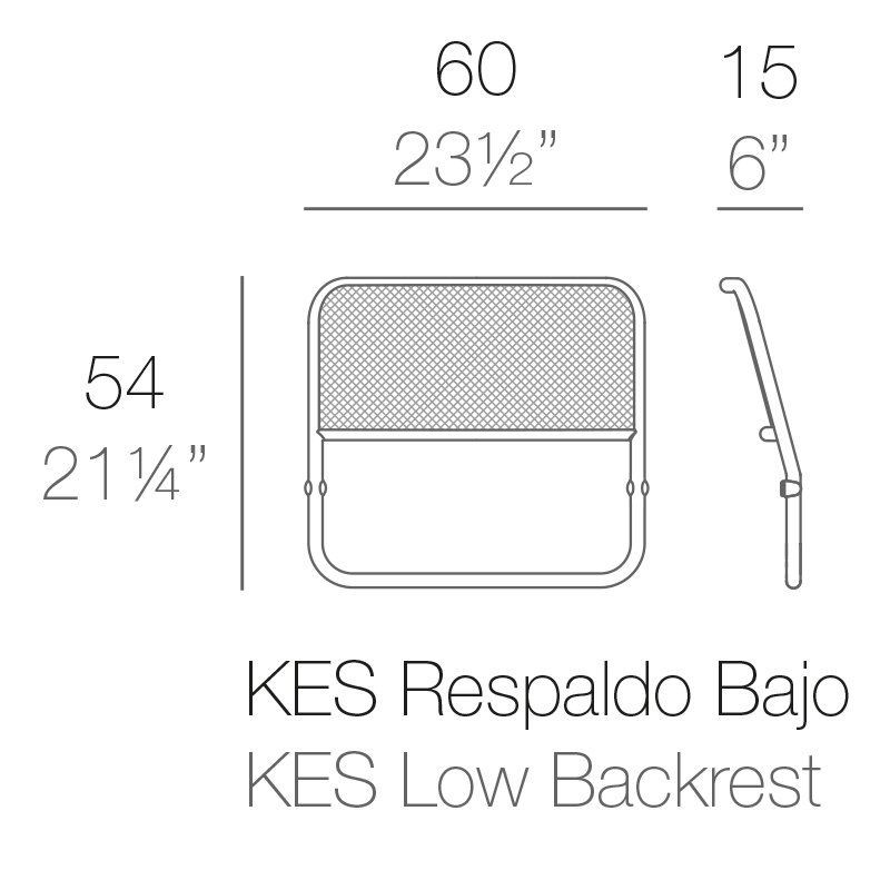 Vondom Kes Backrest Low 60x7x54--2