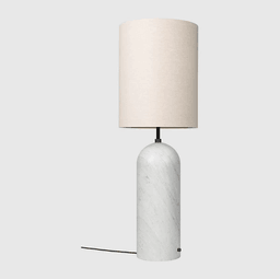 Gubi Gravity Floor Lamp White Marble base - Canvas - High--0