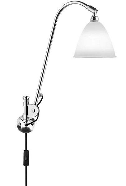 GUBI BL6 WALL LAMP - Chrome - Bone China--0