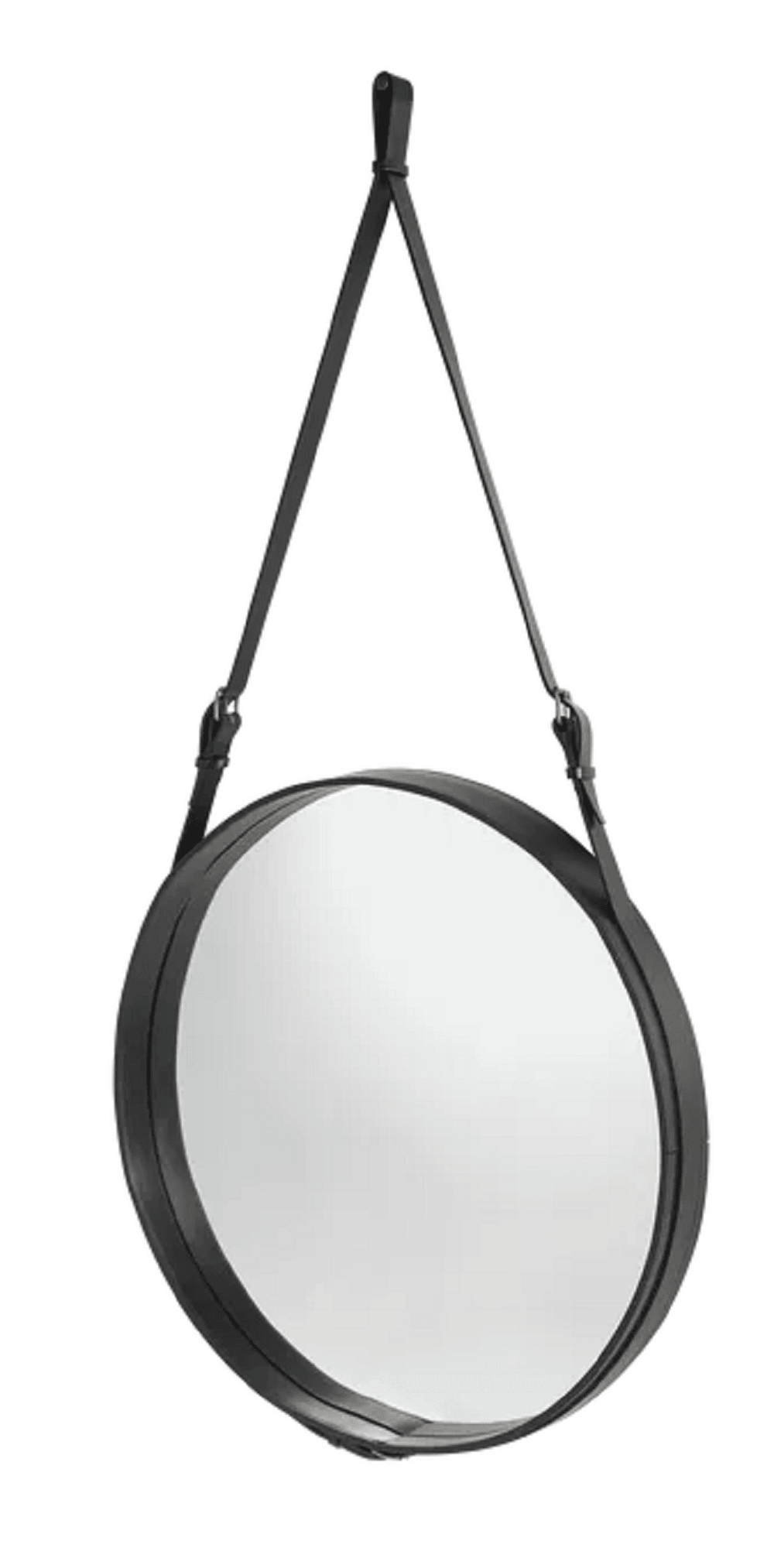 Gubi Adnet Spiegel Circulaire - runder Spiegel - Durchmesser 70 cm - Black Leather--7