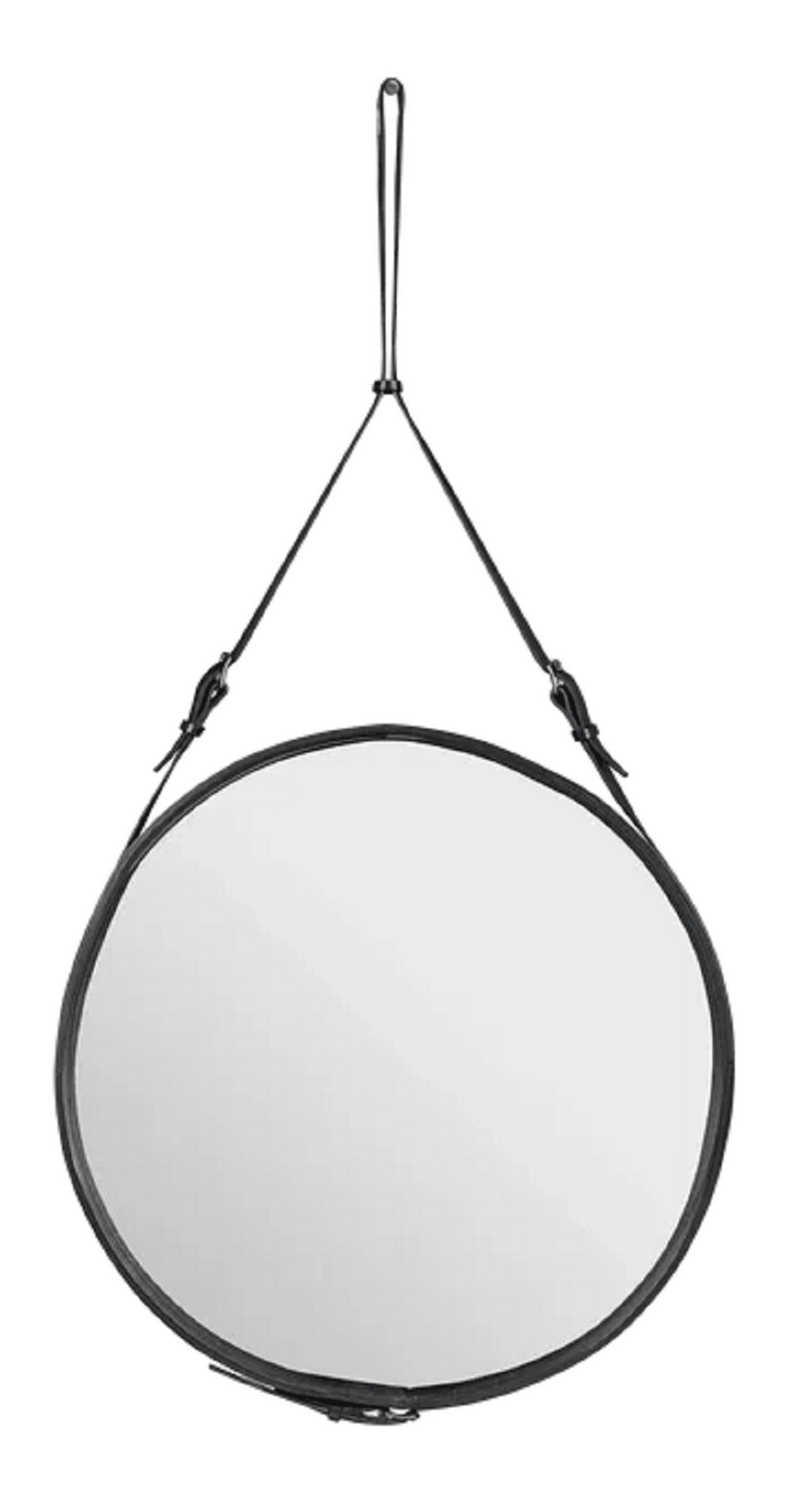 Gubi Adnet Spiegel Circulaire - runder Spiegel - Durchmesser 70 cm - Black Leather--8