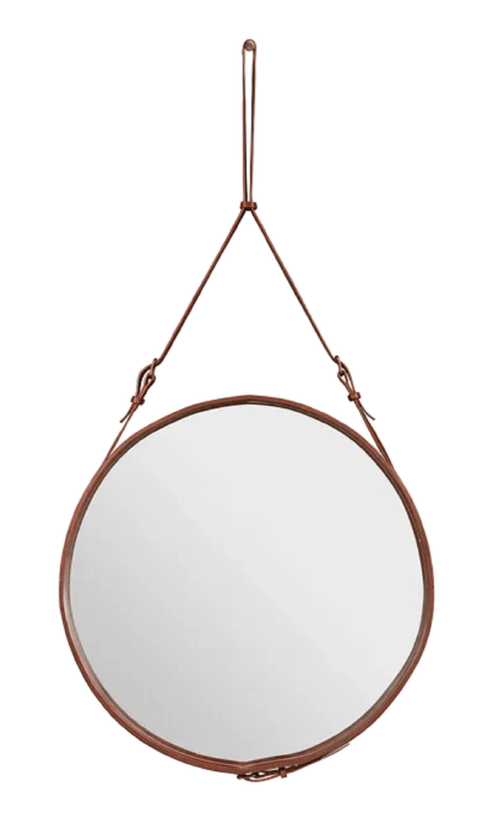 Gubi Adnet Spiegel Circulaire - runder Spiegel - Durchmesser 70 cm - Tan Leather--10