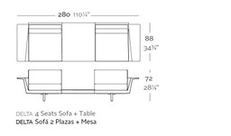 Vondom Delta Sofa 2 Seat+Table--2