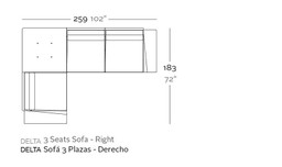 Vondom Delta Corner Sofa 3 Seat Right --1