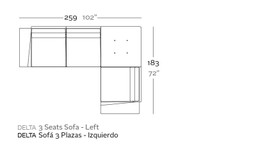 Vondom Delta Corner Sofa 3 Seat Left--1