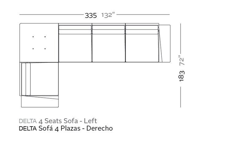 Vondom Delta Corner Sofa Right 4 Seat --1