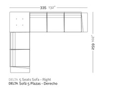 Vondom Delta Corner Sofa Right 5 Seat--3