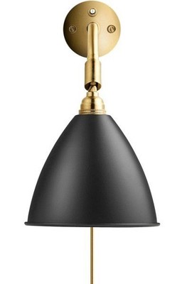 GUBI BL1 TABLE LAMP - BASE BRASS - SOFT BLACK SEMI MATT--5