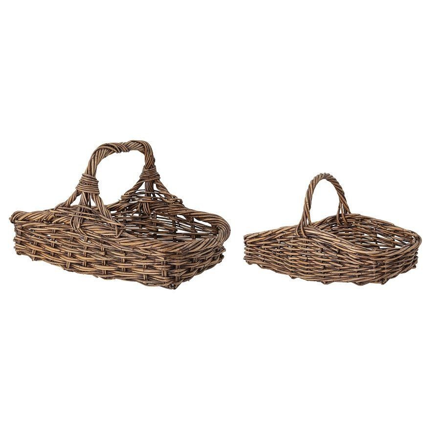 BLOOMINGVILLE LALOU BASKET, BROWN, RATTAN--1