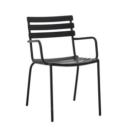 BLOOMINGVILLE MONSI DINING CHAIR, BLACK, GALVANIZED IRON--0