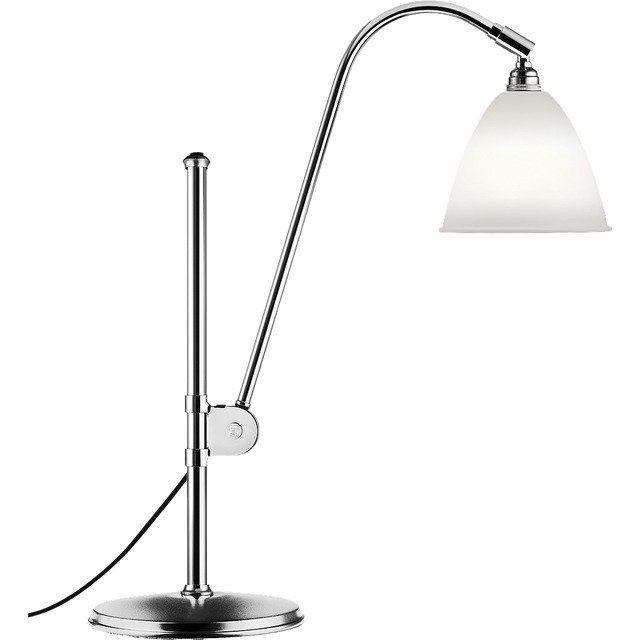 GUBI BL1 TABLE LAMP - CHROME BASE - BONE CHINA SHADE--4