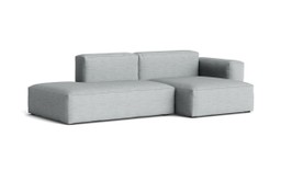 Hay Mags Soft 2,5 Seater Combination 3 Low Armrest - Right End / Remix 123 - Light Grey Stitching--0
