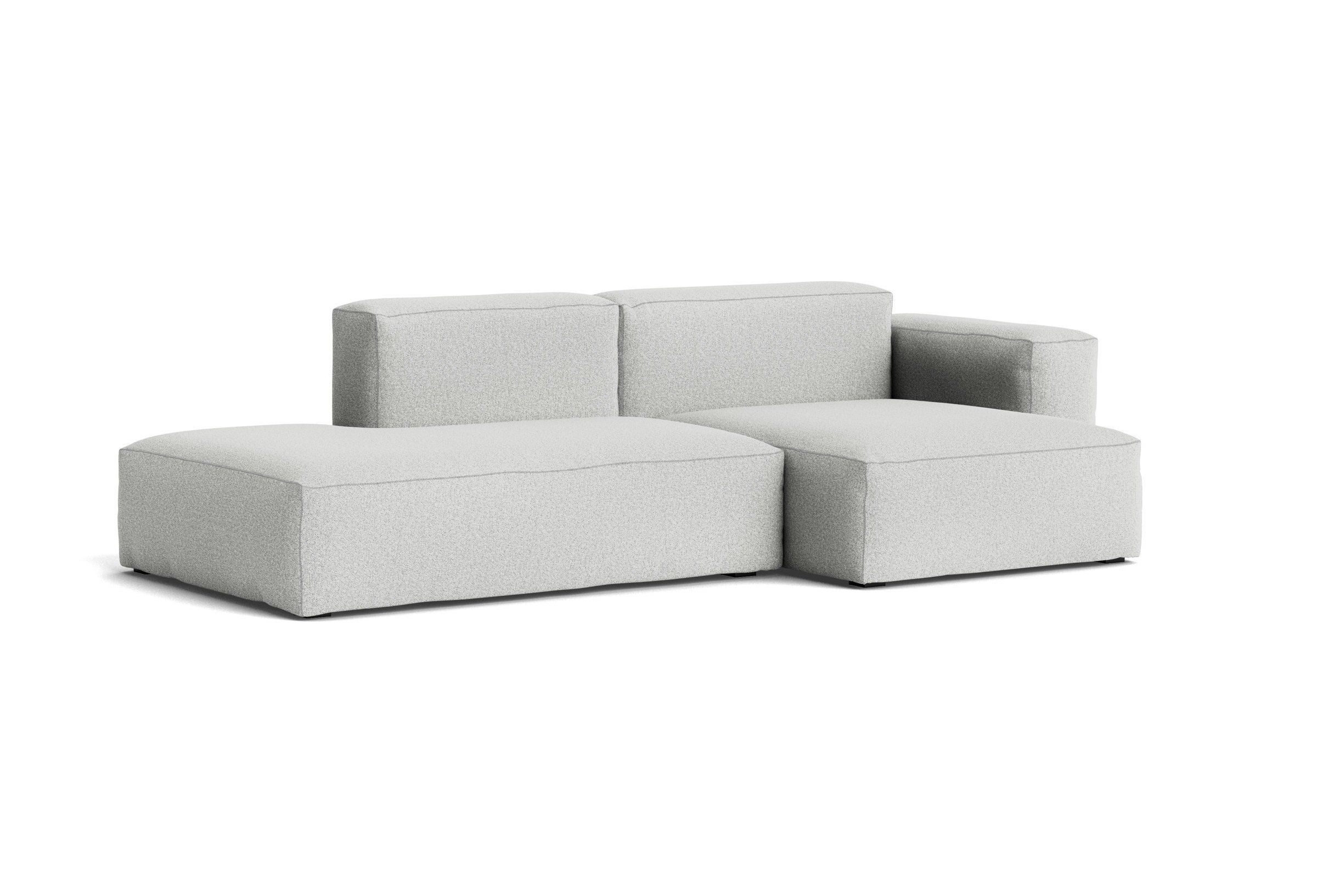 Hay Mags Soft 2,5 Seater Combination 3 Low Armrest - Right End / Hallingdal 116 - Light Grey Stitching--3