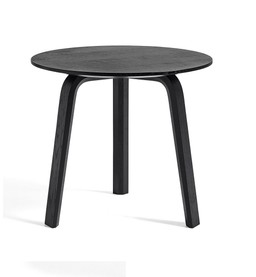 HAY Bella  Coffee Table - Ø 45 x H 39 cm - Black Water-Based Lacquered Oak--0