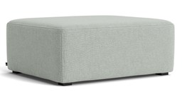 Hay Mags Ottoman Small 02 - Linen Grid adriatic blue / Black Water-based lacquered Pinewood--23