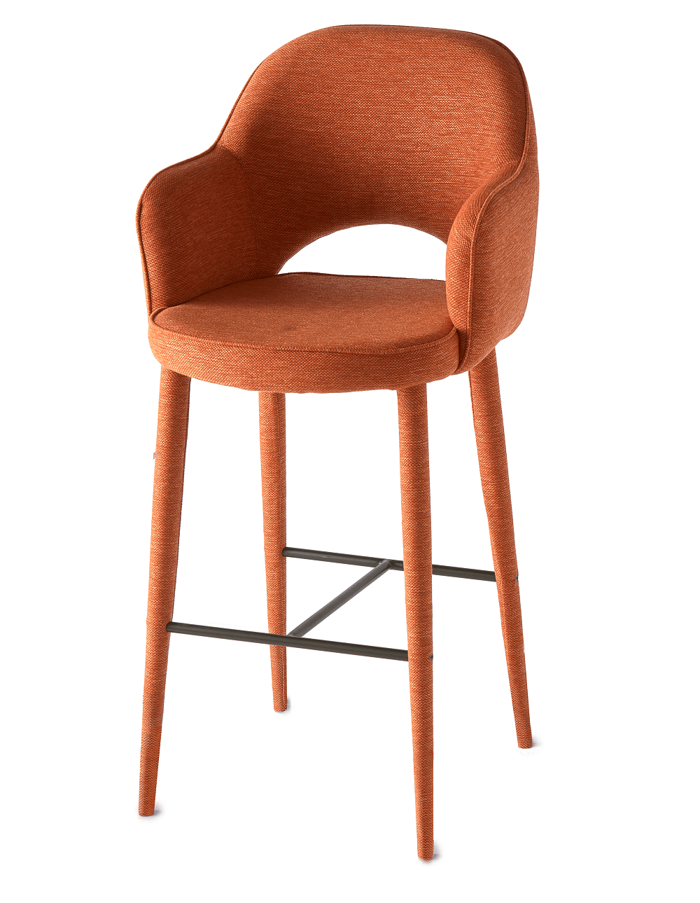 Pols Potten Cosy Barstool Berry - Barhocker mit Armlehne: Orange--0