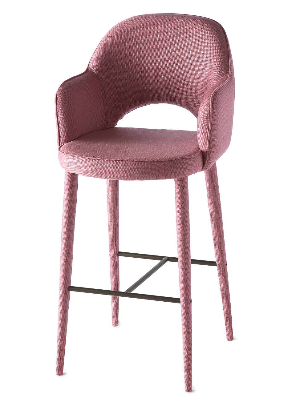 Pols Potten Cosy Barstool Berry - Barhocker mit Armlehne: Light Pink--2