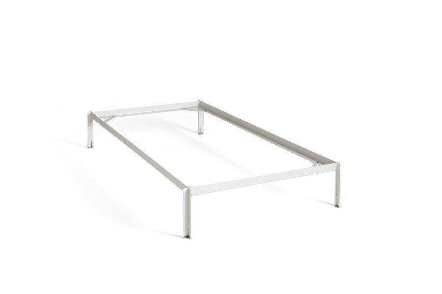 CONNECT BED-FOR BOX MATTRESS W90 X L200-WHITE POWDER COATED STEEL--0