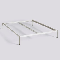 CONNECT BED-FOR BOX MATTRESS W160 X L200 INCL. SUPPORT BAR-WHITE POWDER COATED STEEL--6