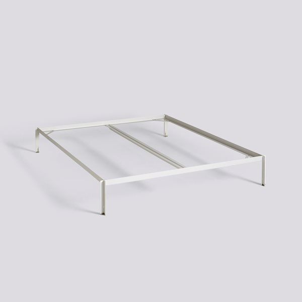 CONNECT BED-FOR BOX MATTRESS W180 X L200 INCL. SUPPORT BAR-WHITE POWDER COATED STEEL--7