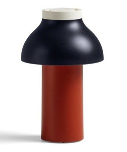 HAY PC Portable Lamp - Tischleuchte mit Akku: Aubergine Shade & Dusty Red Base--5