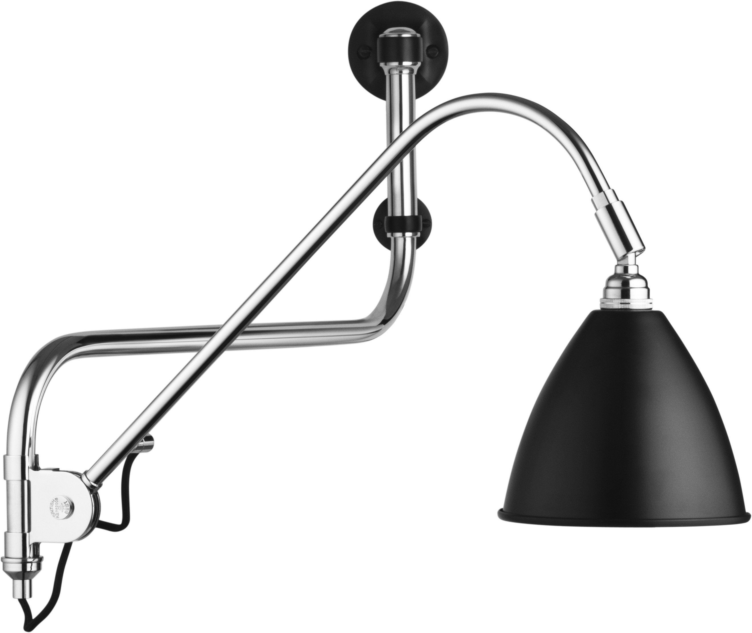 Gubi Bestlite BL10 Wandleuchte - Black Semi Matt / Chrome--4