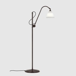 Gubi BL3 Floor Lamp - Diameter 21 - Bone China Shade - Black Brass Base--7