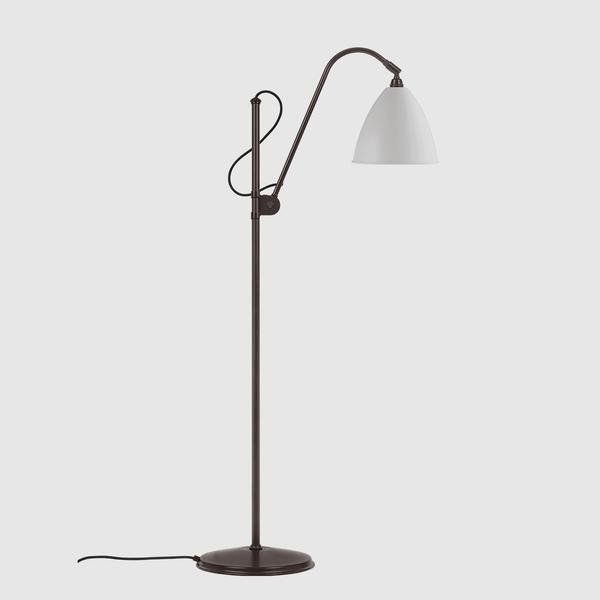 Gubi BL3 Floor Lamp - Diameter 21 - Black Brass Base / Classic White--15